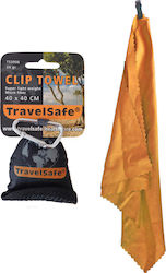 Travelsafe Clip Towel Face Microfiber Orange 40x40cm.