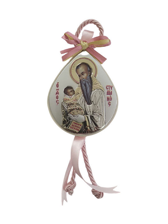 Slevori Saint Stylianos Saint Icon Kids Talisman made of Silver VP00149TW1HG-R-A
