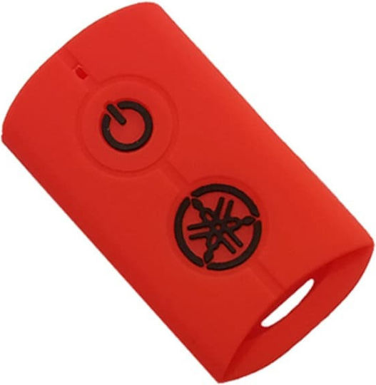 Silicone Car Key Cover Case with 2 Buttons for Yamaha Red