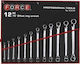 Force 51213C Set 12 Doppelt Polygon-Schlüssel Gerade