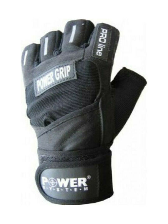 Power System Power Grip 2800 Ανδρικά Αθλητικά Γάντια Γυμναστηρίου Mαύρα