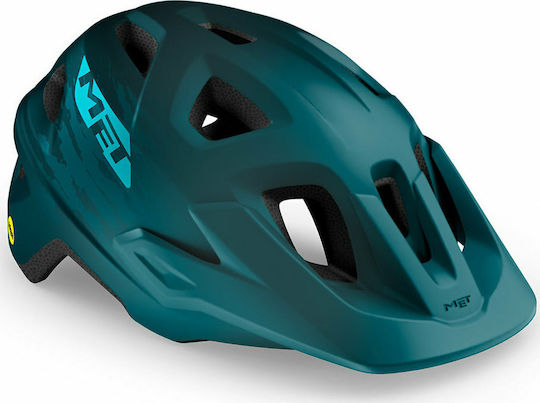 MET Echo Bicycle Helmet Mountain with MIPS Protection Petrol Blue Matt