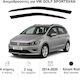 Heko Set of Windbreakers Front Car Dark Fime for Volkswagen Golf Sportsvan 2pcs