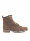 Leather Women's Ankle Boots Brown