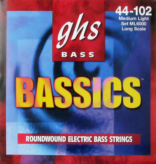 GHS Strings Bassics Σετ Χορδών Nickel Plated Steel Μπάσου 44 - 102" Medium Light