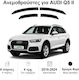 Heko Set of Windbreakers Front and Rear Car Dark Fime for Audi Q5 4pcs