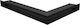 Kratki Corner Fireplace Air Shutter Black 40x60x6cm