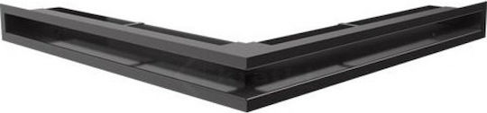 Kratki Corner Fireplace Air Shutter Gray 56x56x6cm