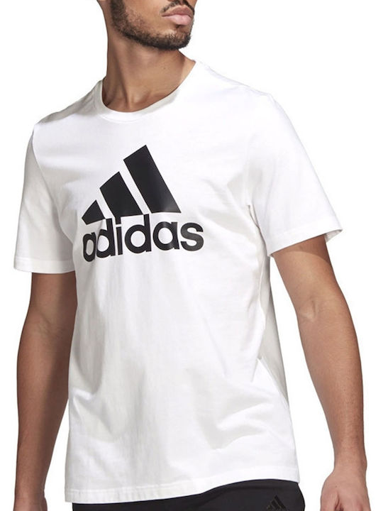 Adidas Essentials Ανδρικό T-shirt Κοντομάνικο Λευκό