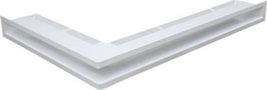 Kratki Γωνιακή Περσίδα Τζακιού 76.6x54.7x6cm Λευκή