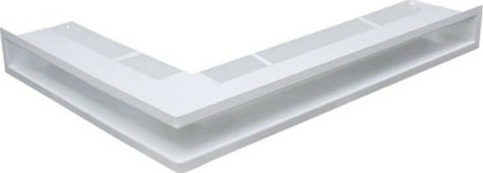Kratki Γωνιακή Περσίδα Τζακιού 76.6x54.7x9cm Λευκή