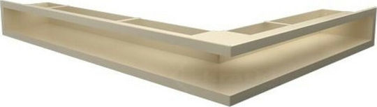 Kratki Corner Fireplace Air Shutter Beige 76.6x54.7x9cm