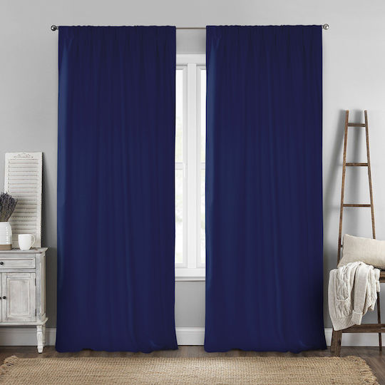Lino Home Перде с Плик с Писалка Renas Светлосин 140x280см