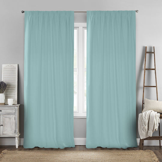 Lino Home Κουρτίνα με Τρέσα Renas Mint 140x280εκ.