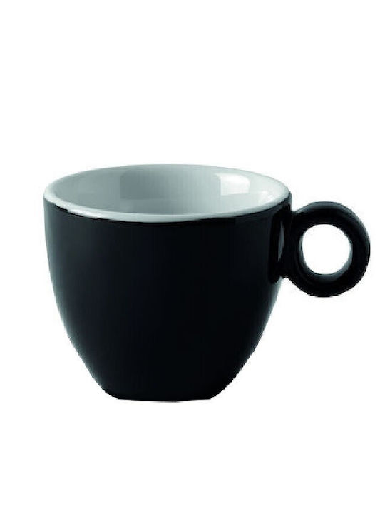 GTSA Torino Φλιτζάνι Espresso από Πορσελάνη Μαύρο 80ml