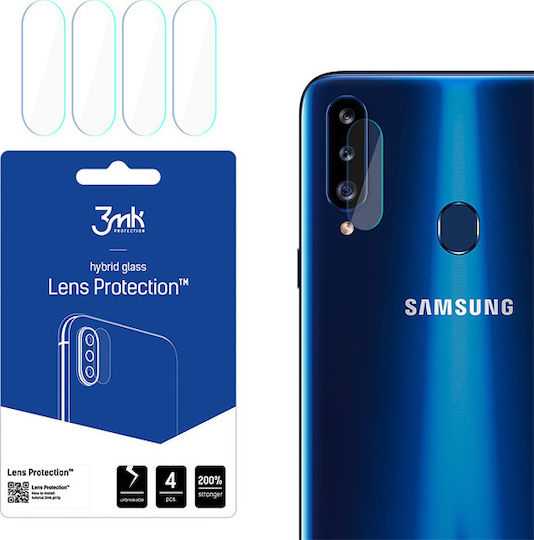 3MK Camera Lens Flexible Glass Προστασία Κάμερας Tempered Glass Διάφανο για το Galaxy A20s