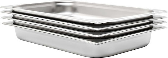 vidaXL Σκεύος Gastronorm Ανοξείδωτο GN1/1 με Βάθος 65mm (4τμχ)