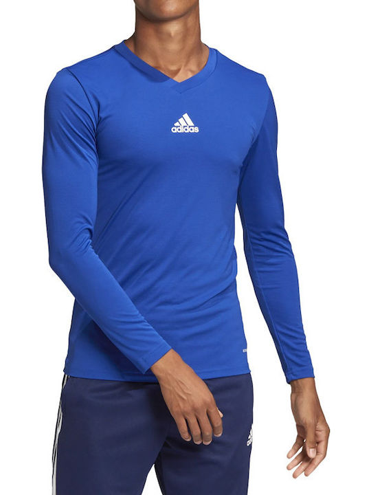Adidas Team Base Ανδρική Μπλούζα Μακρυμάνικη Μπλε