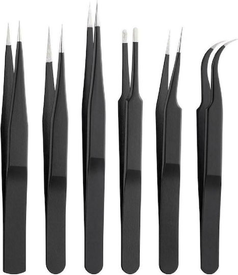 Goobay Set Stainless, Antistatic 41256 Tweezers for Phone Repair 6pcs 41256