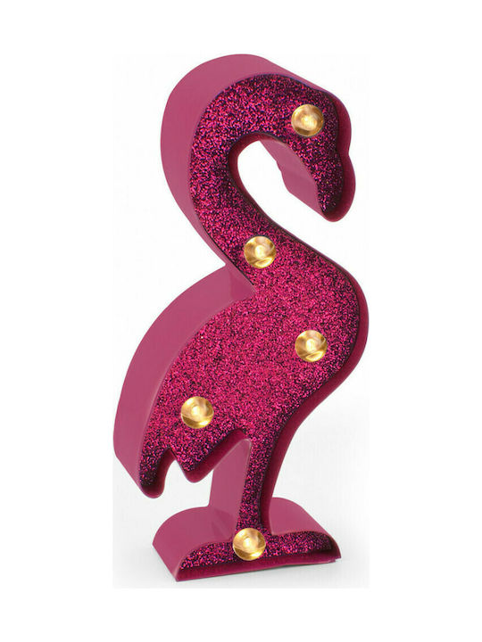 Legami Milano Led Παιδικό Διακοσμητικό Φωτιστικό Flamingo Glitter Ροζ 7x3.3x15εκ.
