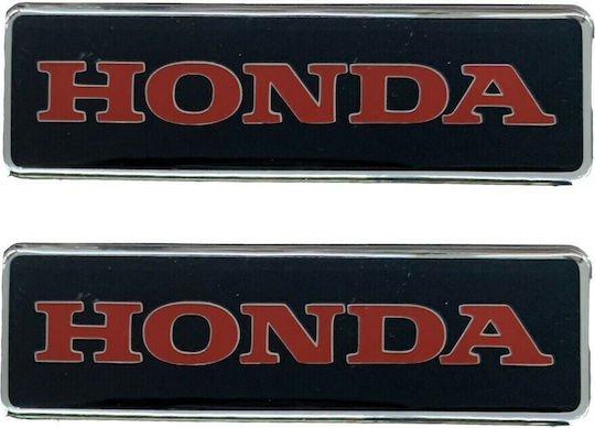 Race Axion Car Emblem Decoration Honda Logo Screw-in Epoxy Resin Floor Mats 10x3cm 2pcs in Black Color LOGO.HONDA-RXCCA