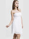 Summer Midi Slip Dress White
