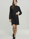 Urban Classics TB1965 Mini Dress with Ruffle Black