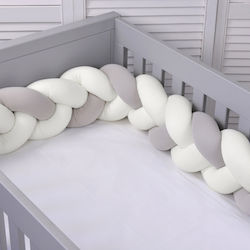Baby Oliver Crib Bumper Braided Inside Ecru 18x200cm