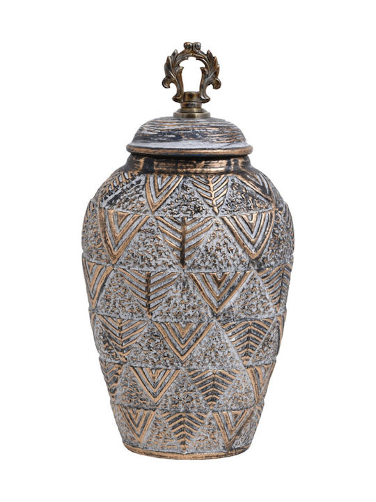 Fylliana Ceramic Vase Γκρι 20x15x40cm