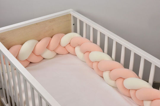 Baby Oliver Braided Crib Bumper Inside White 24x200cm