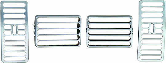 Niken Car Dashboard Decoration Decorative Vent Trim Vw Polo 6N 4T in Silver Color NKN-10490015