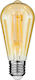 GloboStar Edison Retro Λάμπα LED 10W 140mm για Ντουί E27 και Σχήμα ST64 Θερμό Λευκό 1050lm Dimmable
