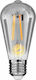 GloboStar Edison Retro LED-Lampe 10W 145mm für Fassung E27 und Form ST64 Warmes Weiß 1000lm Dimmbar