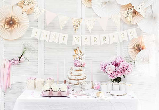 PartyDeco Γιρλάντα Γαμήλιας Διακόσμησης Just Married