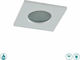Fan Europe Square Metallic Recessed Spot with Socket GU10 White 8.2x8.2cm. 1pcs