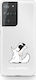 Karl Lagerfeld Choupette Eats Back Cover Silicone Transparent (Galaxy S21 Ultra)