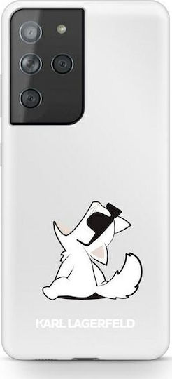 Karl Lagerfeld Choupette Eats Back Cover Silicone Transparent (Galaxy S21 Ultra)