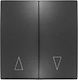 Adeleq Shutter Switch Front Double in Black Color 15-0431