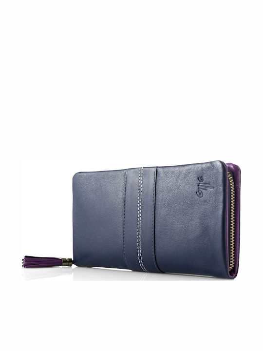 125M Large Leather Women's Wallet Purple