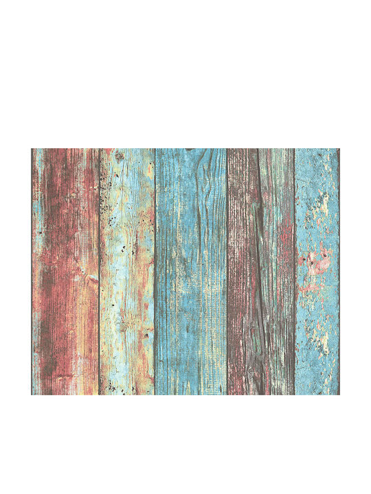 Wall Wallpaper Wood Stone Blue 1000x53cm Washable