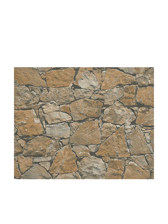 Wallpaper Wood Stone Vinyl Beige L1000xW53cm