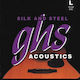 GHS Strings Silk and Steel Set of Acoustic Guitar Strings Silk 10 - 42 Inches Light