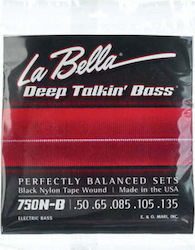 La Bella Black Nylon Tape Set Corzi Pentru Bas Nylon 50 - 135 Light La Bella Black Nylon Tape Set Corzi Pentru Bas Nylon 50 - 135 Light