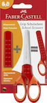 Faber-Castell Children's Scissors for Crafts with Metallic Blade Red 181550