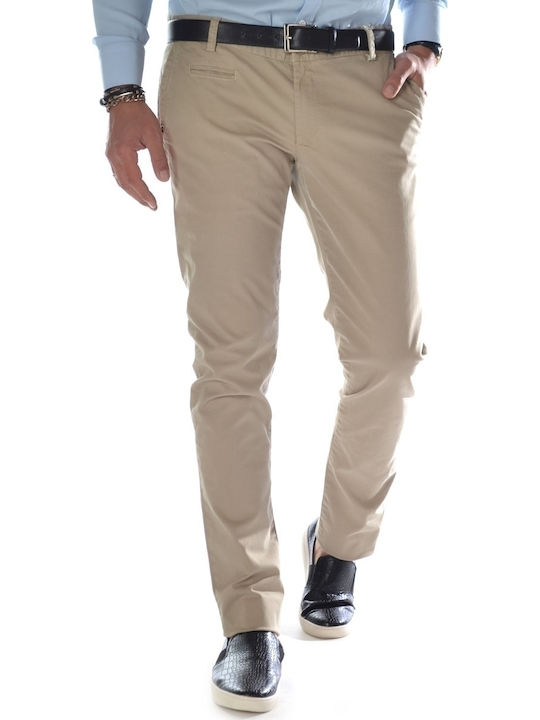 Camaro Men's Trousers Chino Elastic Beige