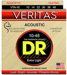 DR Set of Phosphor Bronze Strings for Acoustic Guitar Veritas VTA-10 10 - 48"