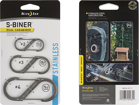 Niteize S-Biner Βοηθητικά Καραμπίνερ 3τμχ