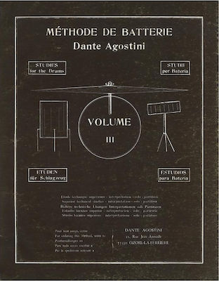 Dante Agostini De Batterie Metodă de învățare pentru Tobe Vol. 3