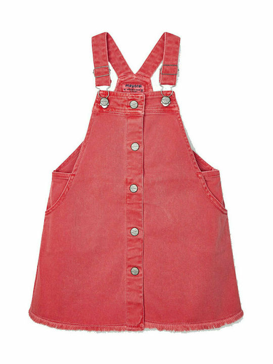 Girls Dungarees Red
