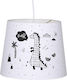 Funna Baby Kids Fabric Single Ceiling Light Dino Grey 60W 30x26cm